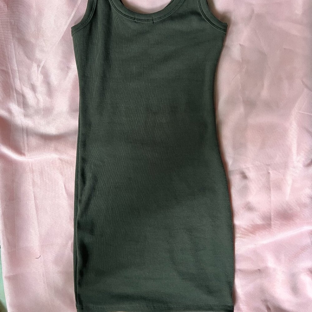 dark olive bodycon dress